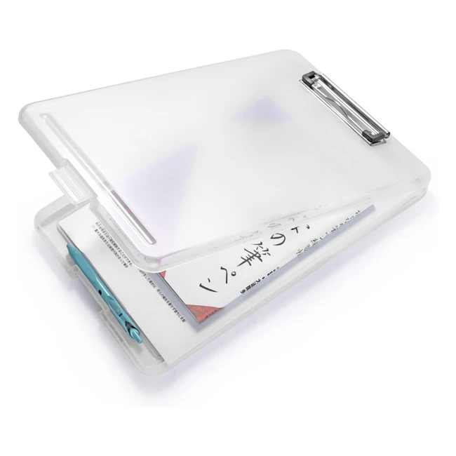 Portapapeles de plástico con almacenamiento - A4, ligero y resistente