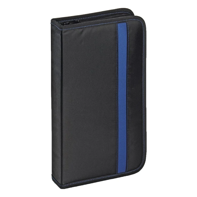 Vivanco CDDVDTasche Nylon Blueray Case Wallet Ordner für 48 CDs Schwarzblau