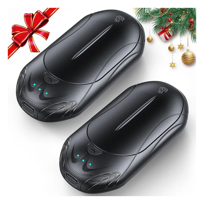 Scaldamani Elettrico Diviso 2 Pezzi 6000mAh - Ricarica Rapida - 3 Livelli di Calore