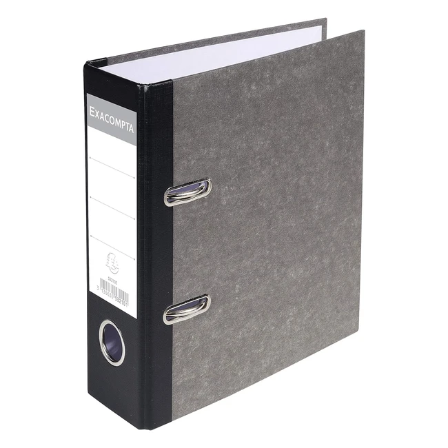 Raccoglitore Exacompta A52 Anelli Fronte Nero - Angoli Metallici di Rinforzo