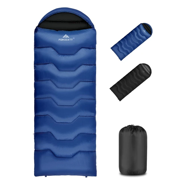 Forceatt Saco de Dormir Adultos 210x80cm 720C - Compacto 4 Estaciones
