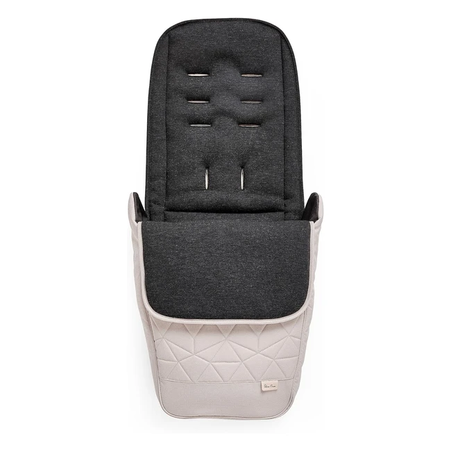 Luxury Silver Cross Clic Footmuff - Baby Sleeping Bag, Water Resistant, Almond