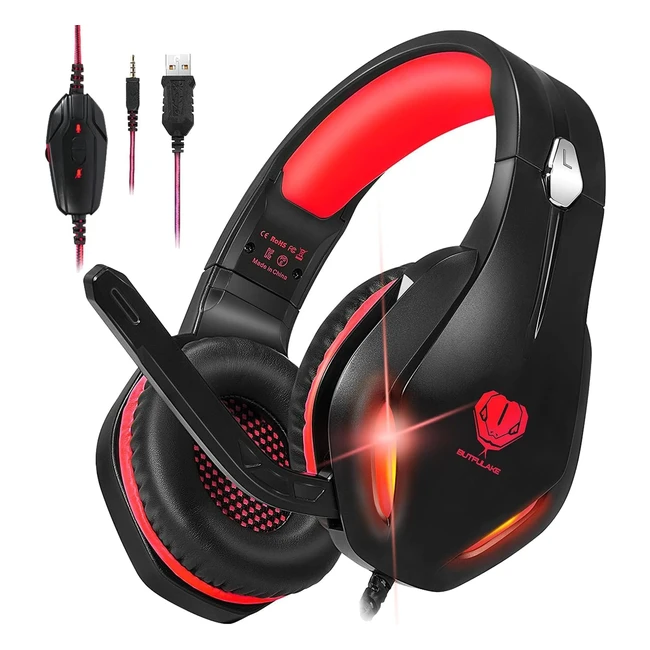 Stynice Gaming Headset with Microphone, Xbox PS5 PS4 Nintendo Switch PC, 35mm Jack Wired Headphones
