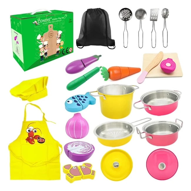 Set de Cocina Condis Ollas Juguete - Utensilios Cocina - Accesorios Cacharritos - Cocinitas de Juguetes - Ref. 12345