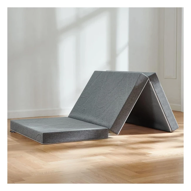 IYEE Nature Folding Mattress - Small Double Trifold Memory Foam - Washable Cover - Travel Camping - Guest Bed - 120x190x15cm