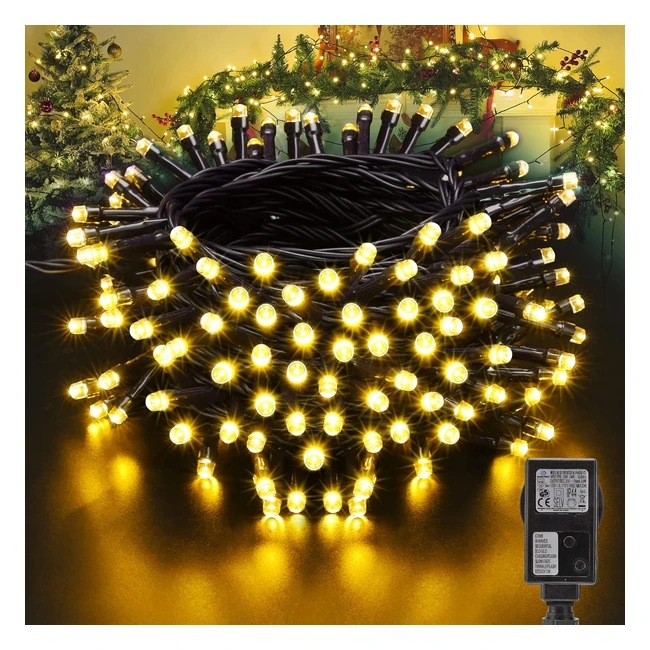 Guirlande Lumineuse Sapin de Noel 10m 100 LED Blanc Chaud - Moxled