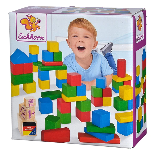 Juego de 50 bloques de madera Heros 100021252 - Modelo surtido