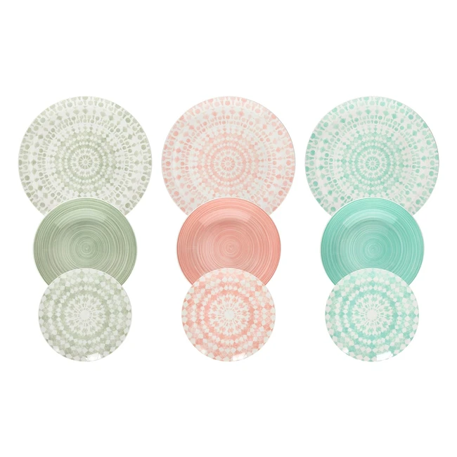 Juego de Mesa de Porcelana Gipsy Soft Tognana ME070185598 - 18 Piezas