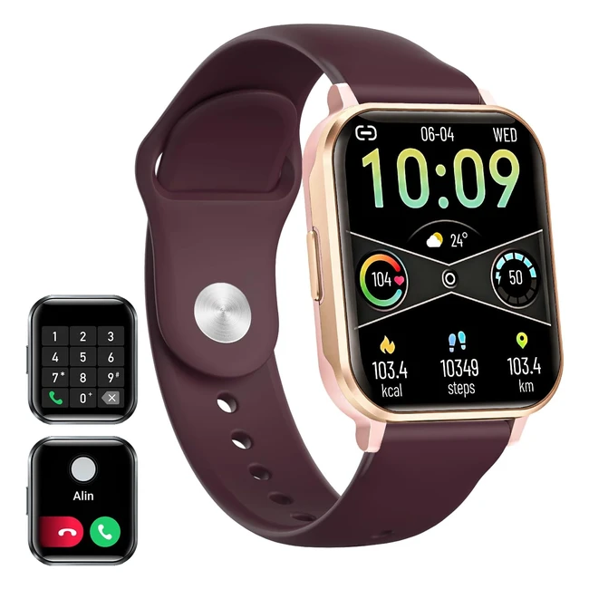 Montre Connectée Femme Homme 183 Smartwatch avec Appel Bluetooth - Montre avec 100 Sportifs Podomètre/Fréquence Cardiaque/SpO2/Sommeil - Montre Intelligente Etanche IP68 - Violet