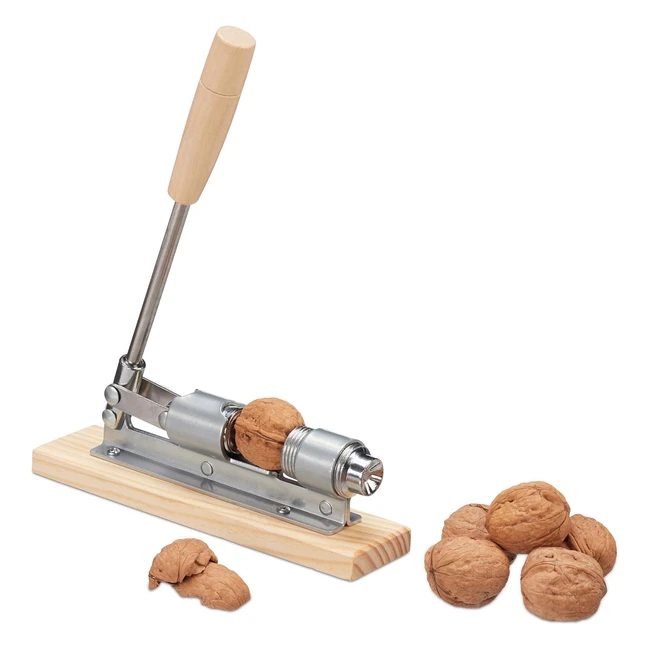 Cassenoix Rtro en Bois - Ouvrez les Noix Facilement - Taille Rglable - Effor