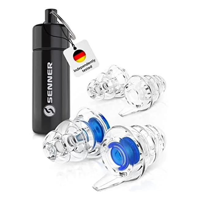 Senner MusicPro Reusable Hearing Protection Earplugs - Concert Festival Music an
