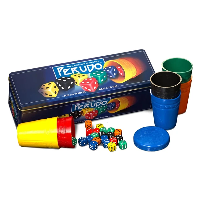 University Games Perudo Game - Classic Peruvian Liar Dice - Exciting Guesswork and Bluffing - Suitable for All Ages