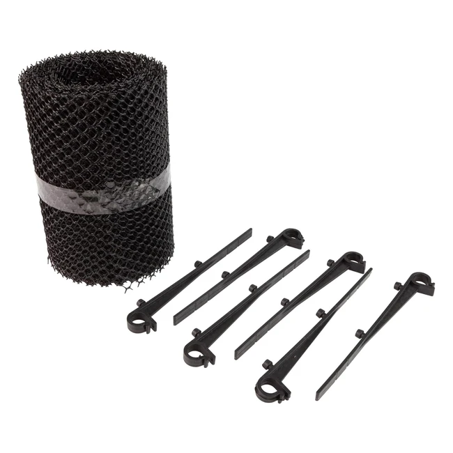 Windhager 07125 Laubfanggitter fr Regenrinne mit Montagehalterungen 6 m