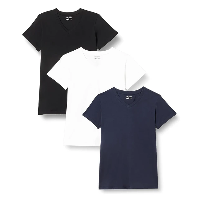 T-shirt Berydale pour sport et loisirs, col en V, femmes, lot de 3, bleu foncé/blanc/anthracite