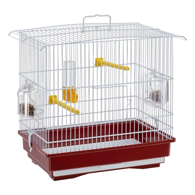 Gabbia Ferplast per Canarini Giusy - Robusto Metallo Verniciato Bianco - Accesso