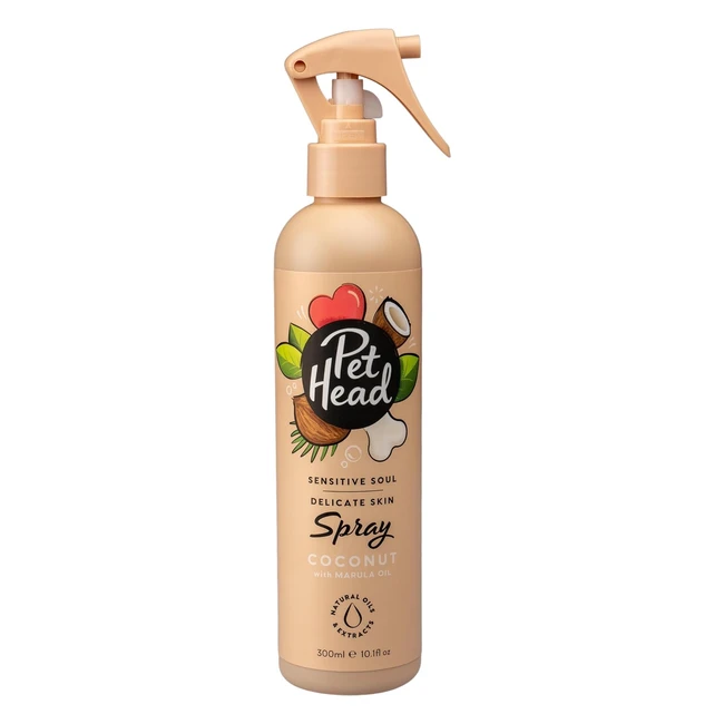 Spray Desodorante Pet Head Sensitive Soul para Perros Piel Sensible 300ml - Aroma de Coco