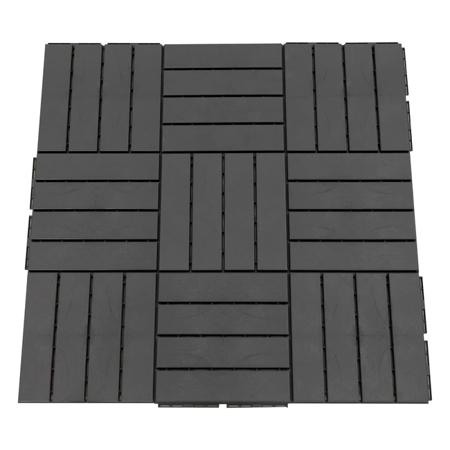 Caillebotis Dalles Terrasse Lot de 9 Installation Simple Composite Plastique 