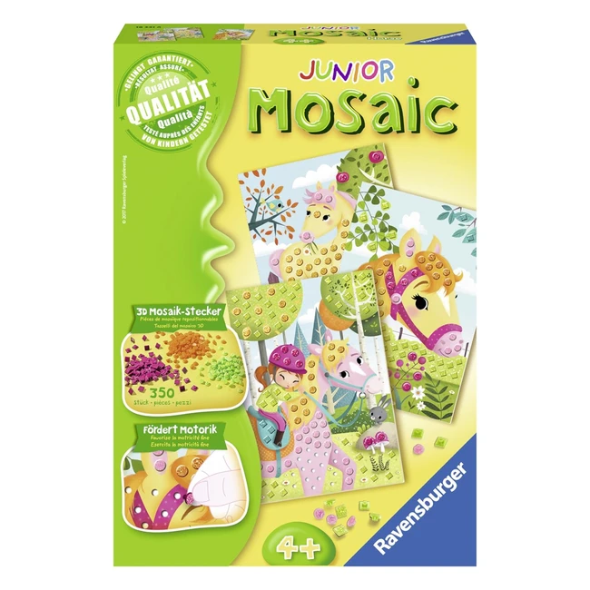 Ravensburger 18341 Primo Mosaico Junior Mosaic Pony - Gioco Didattico