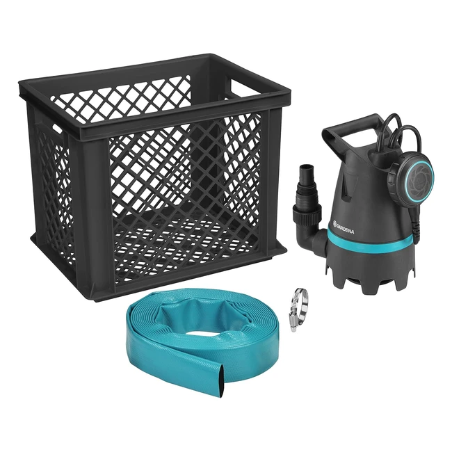 Bomba Sumergible Gardena 10500 - Caudal 10500 lh - Filtro Partículas 25mm - Función Automática - Conexión Manguera - 400W
