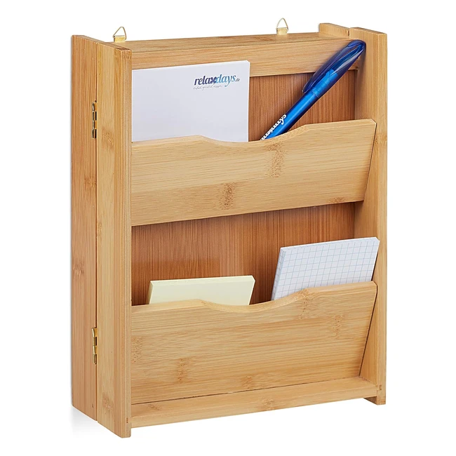 Armario para Llaves Bambú 6 Ganchos - Organizador de Pared