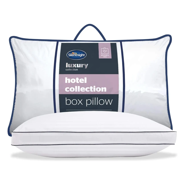 Silentnight Luxury Hotel Collection Box Support Pillow - Firm, Hotel Quality, Back and Side Sleeper Pillow