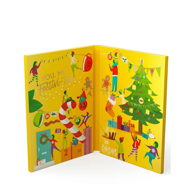 Lipton Teeadventskalender - Ideal für Teeliebhaber - 12 Sorten - 48 Teebeutel