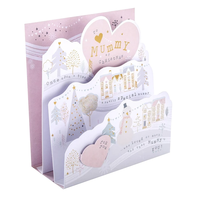 Tarjeta de Navidad para Mamá Hallmark - Diseño de Escena de Invierno 3D Pop Up