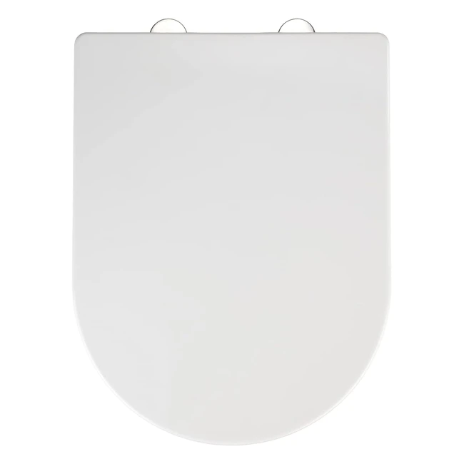 Asiento de Inodoro Wenko Calla Fixclip Blanco 47x355x3 cm - Resistente y Silencioso