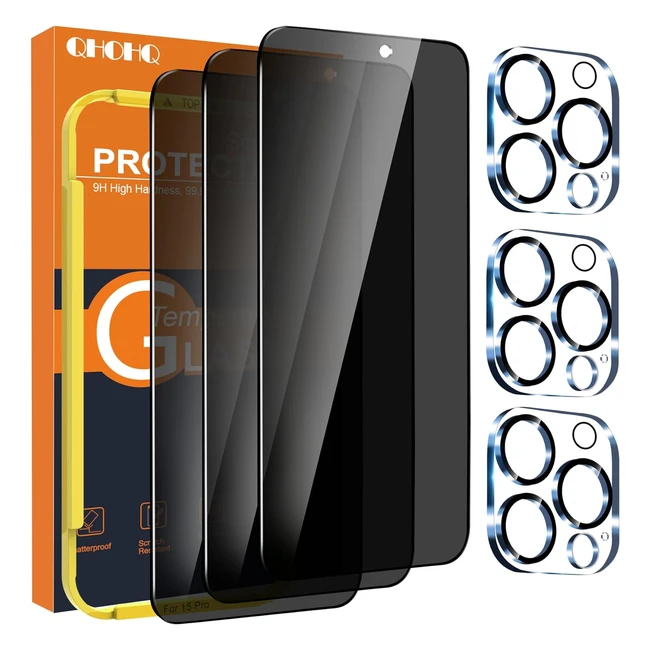 Protection d'écran antiespion pour iPhone 15 Pro - QHOHQ