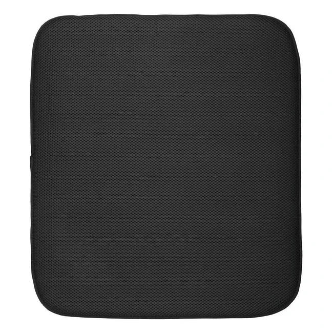 iDesign iDry - Grand tapis de séchage en microfibres polyester - Séchage rapide - Noir/Blanc