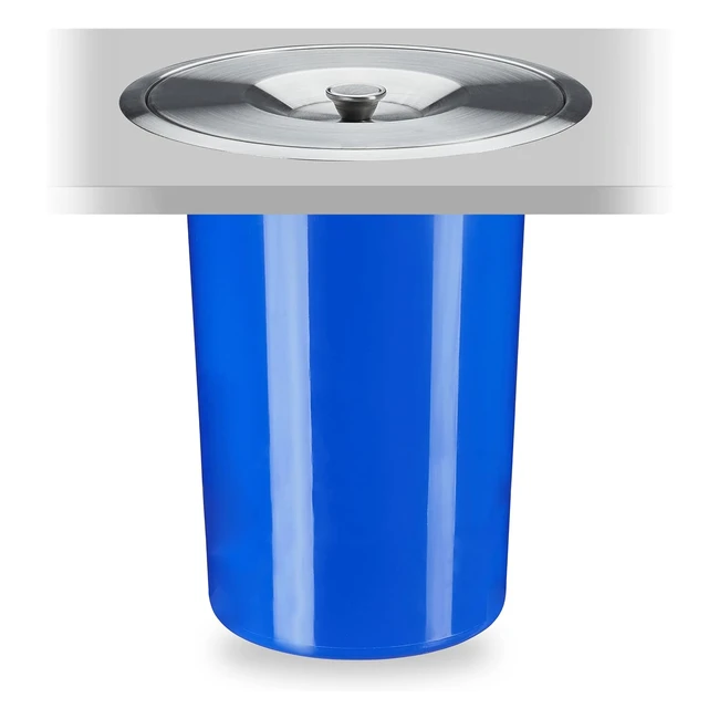 Poubelle encastrable Relaxdays 8L avec couvercle inox - Pratique et hygiénique