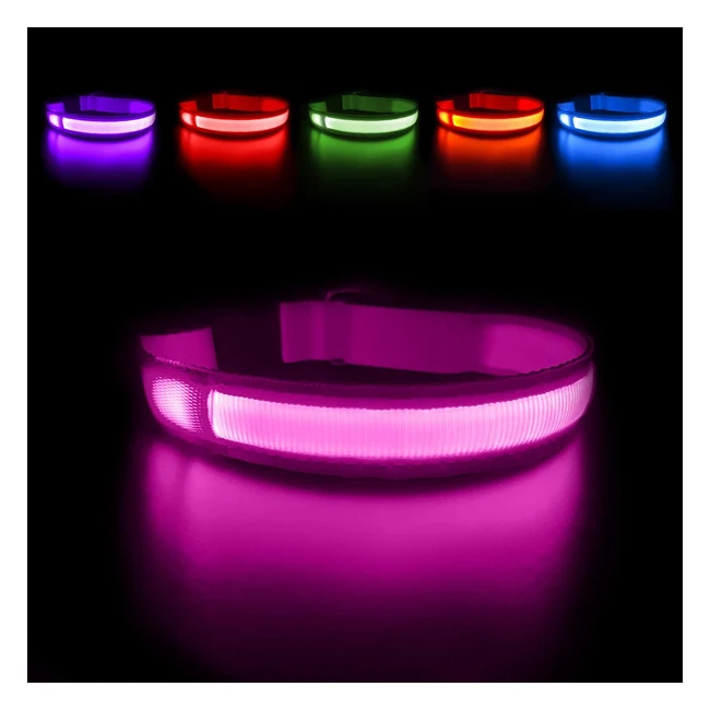 Masbrill Hundehalsband LED leuchtend wiederaufladbar wasserdicht fr kleine mit