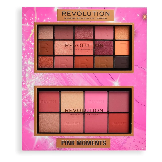 Makeup Revolution Pink Moments Gift Set - Eyeshadow and Face Palette