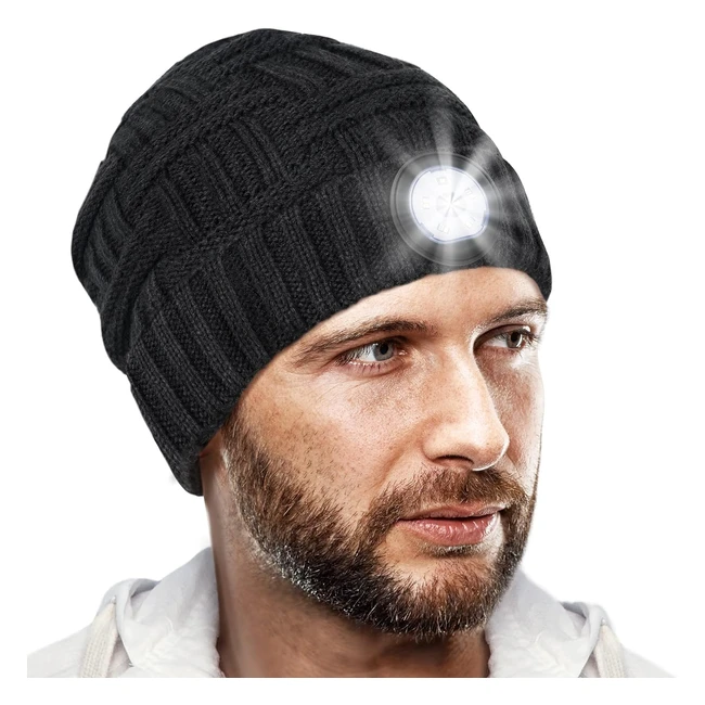 Bonnet LED rechargeable USB pour cyclisme - Cadeau homme original