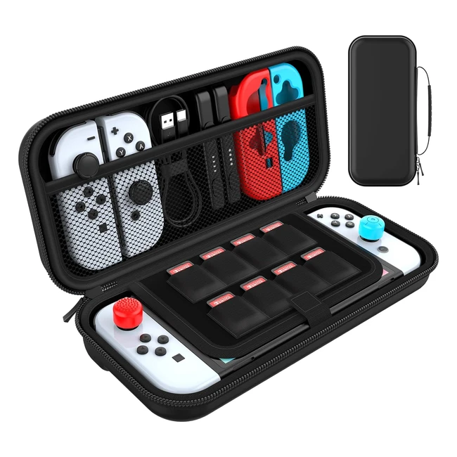Heystop Nintendo Switch OLED Protective Hard Case - Travel Friendly, Waterproof, Dustproof