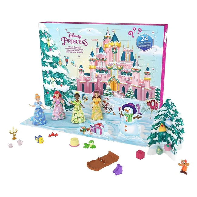 Disney Princess Toys Advent Calendar  24 Days of Surprises  4 Small Dolls  16