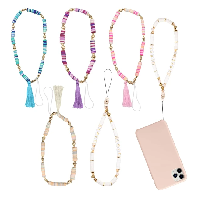 Bracelets tlphone portable Vegcoo - Charme avec glands - Chaine antiperte - 