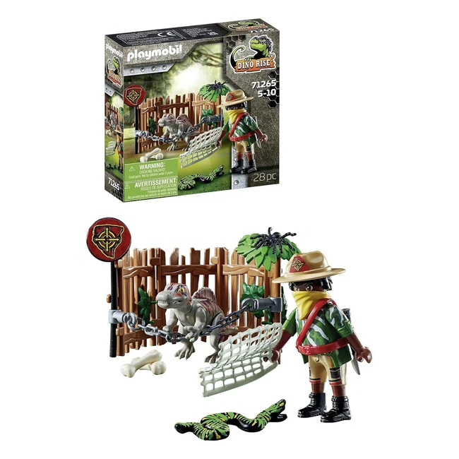 Playmobil 71265 BB Spinosaure et Combattant Dino Rise - Histoire Imaginaire - DS 5 ans
