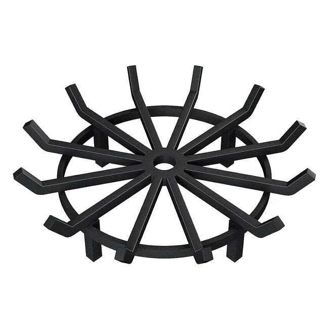 Griglia camino ferro battuto 61cm 12 barre 18cm interno esterno portalegna braci