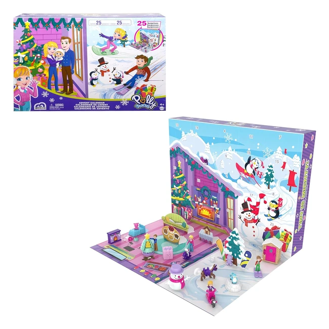 Polly Pocket Advent Calendar - Winter Family Fun - 25 Days of Surprises - Ages 4