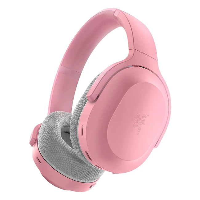 Razer Barracuda Wireless Gaming Headset - SmartSwitch, Dual Wireless, Noise-Cancelling Mics, Triforce Driver, 40h Battery - Quartz Pink