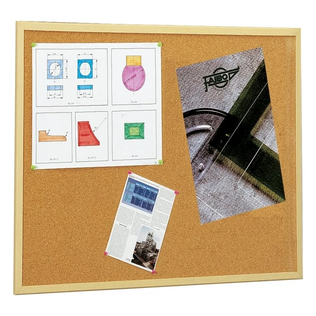 Tablero de corcho Faibo 30x40 cm, marco de madera - Referencia 6071