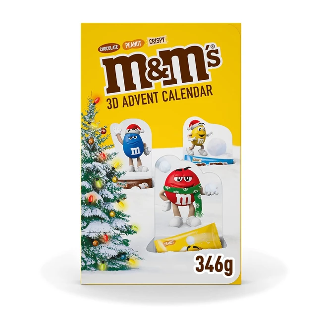MMS Adventskalender 2023 3D Popup Weihnachtskalender mit Schokolade 346g