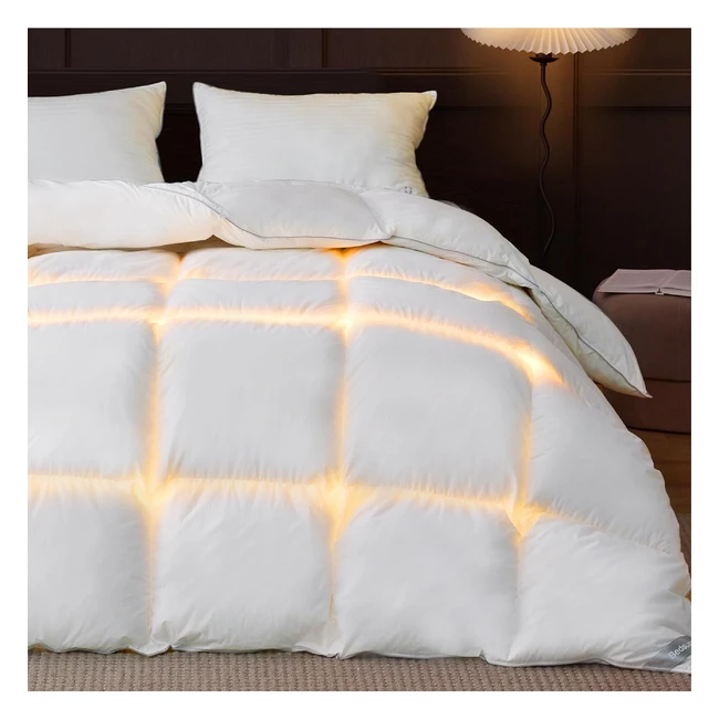 Bedsure Daunendecke 240x220 Winter Bettdecke - Extra warme Federbettdecke aus 90% Daunen und 10% Federn