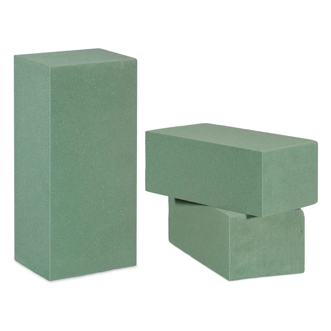 Pack 3 Bloques Espuma Floral Verde - Relaxdays (Ref. 123456) - Arreglos Florales