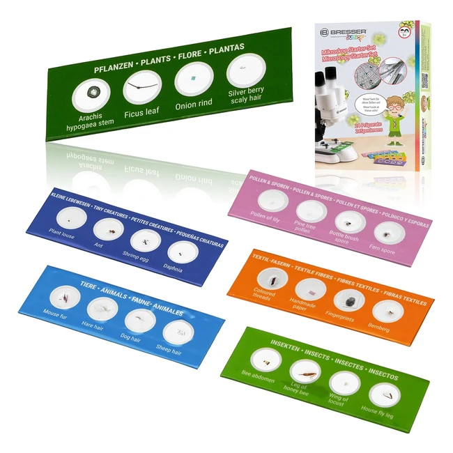 Kit de Experimentacin de Microscopio Junior Bresser con 24 Preparados Permanen