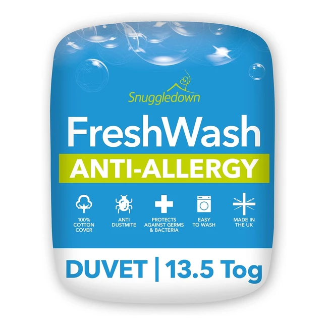 Snuggledown Freshwash Anti Allergy King Size Duvet 135 Tog - Winter Cosy Feel