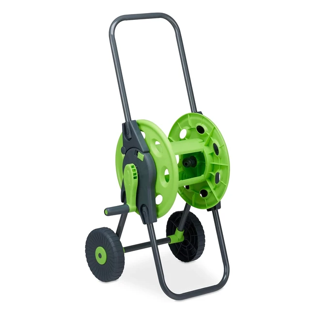 Avvolgitubo Carrello Mobile Relaxdays 45m 12 pollici Giardinaggio