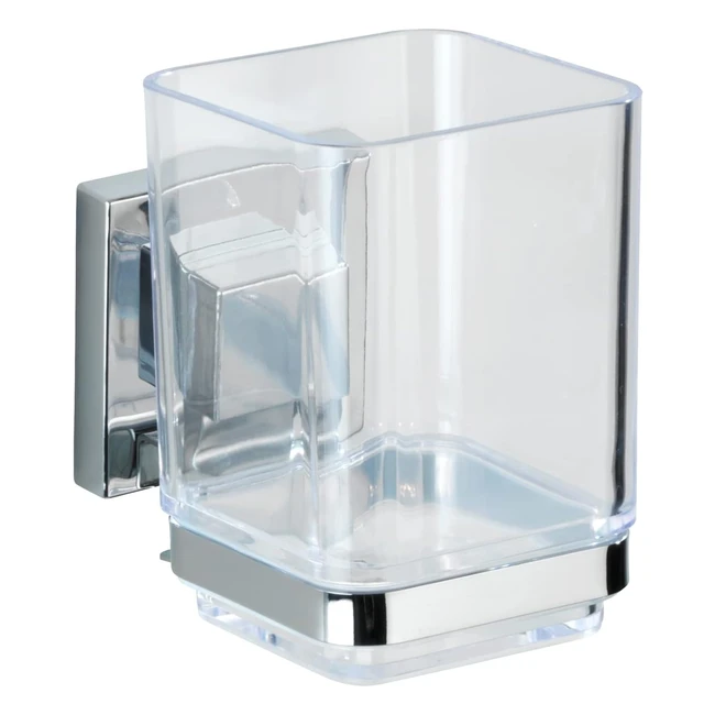 Gobelet Quadro en Acier Inoxydable Wenko - Réf. 1234567890 - Fixation Vacuumloc