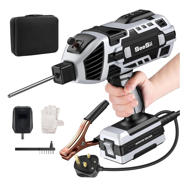 Portable Welding Machine - Seesii 220V Handheld Welder with IGBT Inverter - 6 Variable Current Adjustment
